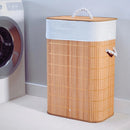Cesto Grande de Bambu com Forro para Roupas Sujas