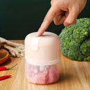 Mini Processador Elétrico de Alimentos Recarregável de Aço Inox