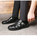 Sandália Masculina Clássica de Couro Respirável