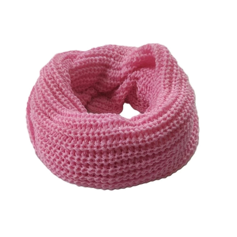 Cachecol Feminino de Tricô em Lã com Duas Voltas