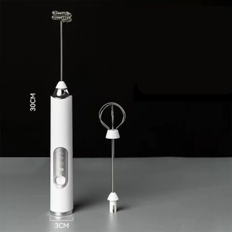 Mini Mixer Elétrico 2 em 1 para Bebidas e Ovos Recarregável