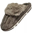 Pantufa de Inverno Pompom Feminina Antiderrapante